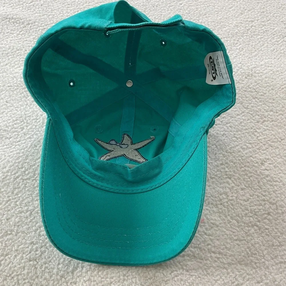 CSI Hilton‎ Head Baseball Cap Womens OSFM Teal Starfish Embroidered Hat